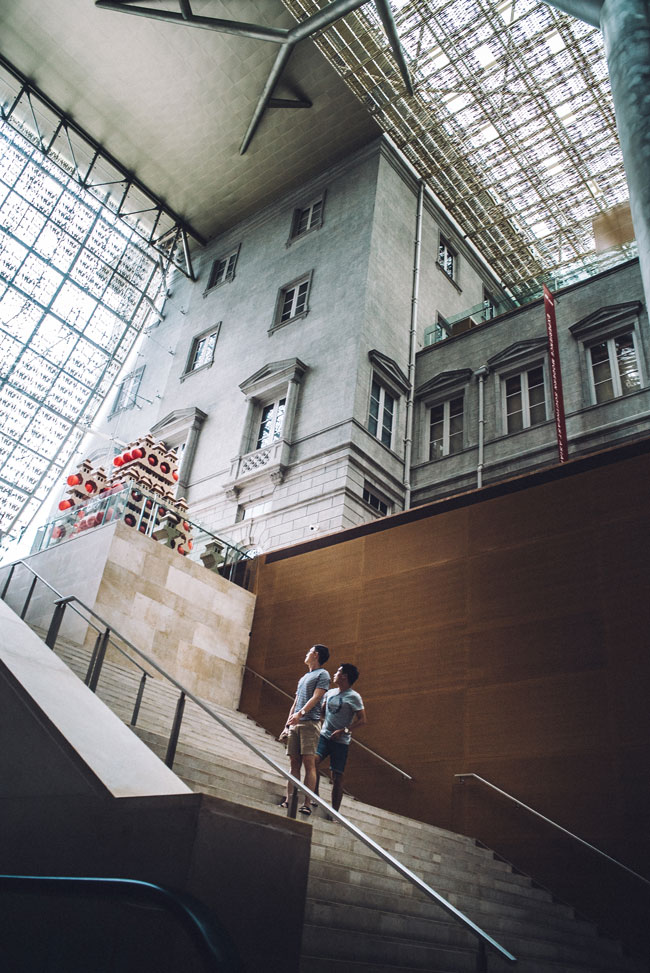 Low Wide Angle Shot of Singapore National Gallery Angle